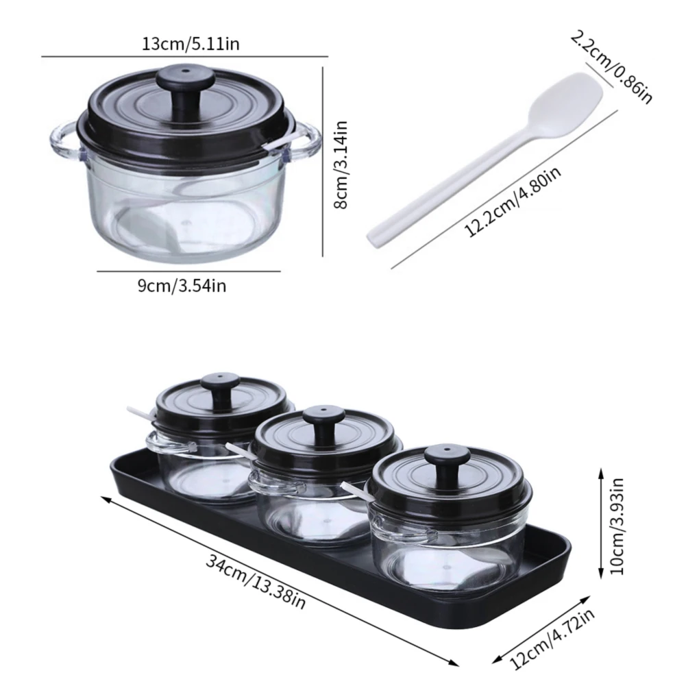 3pcs Creative Nordic Style Seasoning Can Set Salt Shaker Spice Glass Jar Organizer Container With Spoons Kitchen Accessories
3pcs Creative Nordic Style Seasoning Can Set Salt Shaker Spice Glass Jar Organizer Container With Spoons Kitchen Accessories