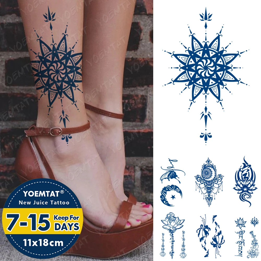 Juice Lasting Waterproof Temporary Tattoo Sticker Lotus Flower Moon Ink Totem Flash Tattoos Female Ankle Body Art Fake Tatto Men
Juice Lasting Waterproof Temporary Tattoo Sticker Lotus Flower Moon Ink Totem Flash Tattoos Female Ankle Body Art Fake Tatto Men