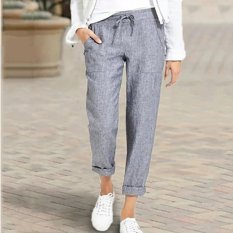 2021 Women High Waist Pocket Solid Pants Casual Straight Elastic Waist Ladies Pants Plus Size 5XL Slim Streetwear Dropshipping
2021 Women High Waist Pocket Solid Pants Casual Straight Elastic Waist Ladies Pants Plus Size 5XL Slim Streetwear Dropshipping