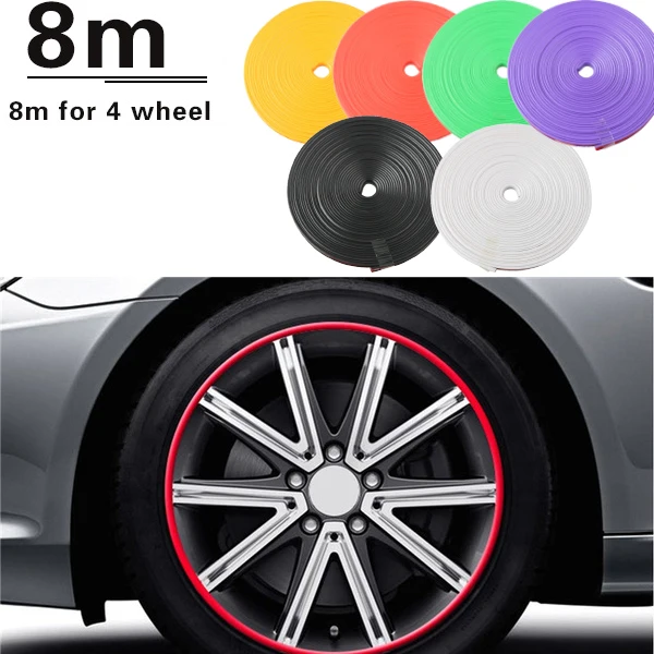 8M Car Wheel Hub Tire Sticker Reflective Car Vehicle Decorative Styling Strip Wheel Rim Tire Protection Care Cover Decals
8M Car Wheel Hub Tire Sticker Reflective Car Vehicle Decorative Styling Strip Wheel Rim Tire Protection Care Cover Decals