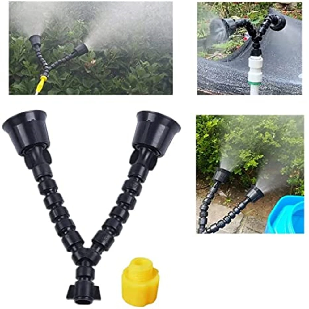 360 Degree Rotating Spray Nozzle With Adapter, 14/18mm Adjustable Double Head Lawn Sprinkler Mist Fog Nozzle Spray For Garden
360 Degree Rotating Spray Nozzle With Adapter, 14/18mm Adjustable Double Head Lawn Sprinkler Mist Fog Nozzle Spray For Garden
