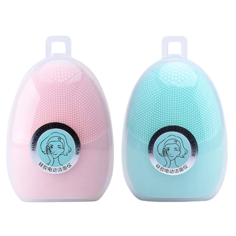 Silicone Electric Facial Cleansing Brush Ultrasonic Waterproof Skin Cleanser Pore Cleaner Battery Powered Washing Maching
Silicone Electric Facial Cleansing Brush Ultrasonic Waterproof Skin Cleanser Pore Cleaner Battery Powered Washing Maching