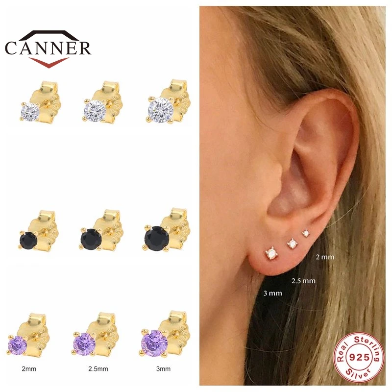 CANNER 3pcs/set 2/2.5/3mm 925 Sterling Silver Colorful Zircon Screw Stud Earrings Women Cartilage Piercing Earring Fine Jewelry
CANNER 3pcs/set 2/2.5/3mm 925 Sterling Silver Colorful Zircon Screw Stud Earrings Women Cartilage Piercing Earring Fine Jewelry