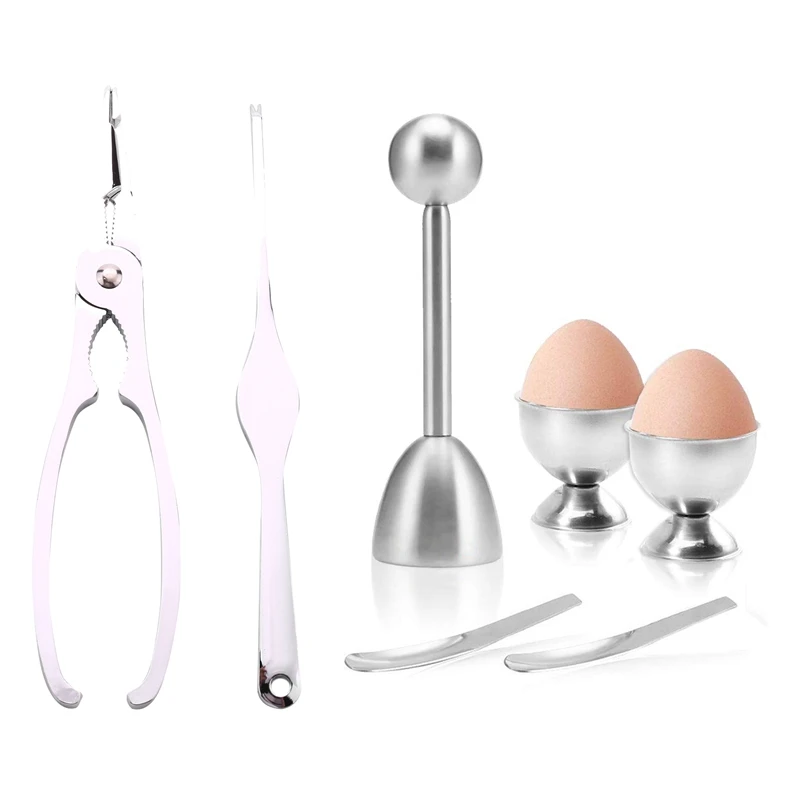 1 Set Seafood Cracker Pick Set Stainless Steel Seafood Cooking Tool & 1 Set Egg Pad Egg Cutter Egg Clip
1 Set Seafood Cracker Pick Set Stainless Steel Seafood Cooking Tool & 1 Set Egg Pad Egg Cutter Egg Clip