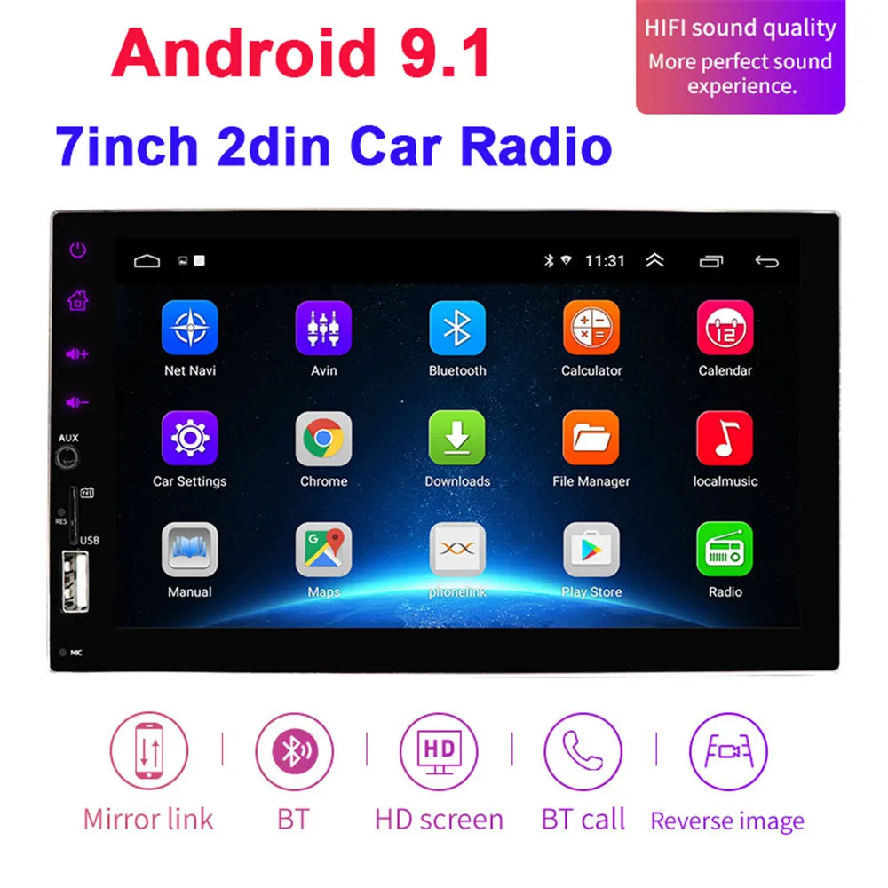 7 'ƈ din Android 9 1 автомобильный Радио мультимедийный плеер авторадио GPS навигация