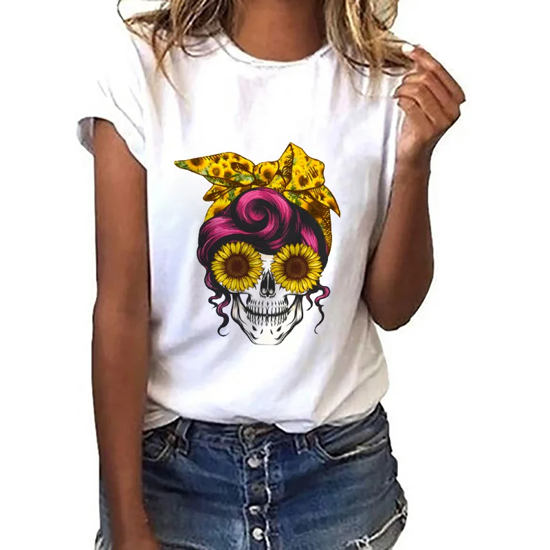 2021 Hot Summer Women Fashion Skull Leopard Bandana Tops Skull Flower T-Shirt Harajuku Kawaii Tops Tee
2021 Hot Summer Women Fashion Skull Leopard Bandana Tops Skull Flower T-Shirt Harajuku Kawaii Tops Tee