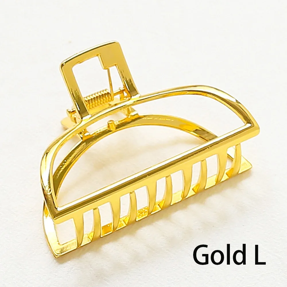 Women Girls Geometric Hair Claw Clamps Metal Hair Crab Moon Shape Hair Claw Clip Solid Color Hairpin Large Size Hair Accessories
Women Girls Geometric Hair Claw Clamps Metal Hair Crab Moon Shape Hair Claw Clip Solid Color Hairpin Large Size Hair Accessories