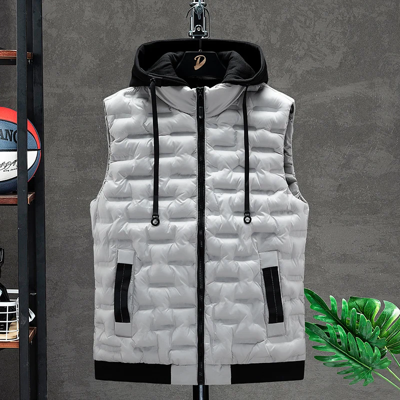 Men Vest Youth Casual Winter Warm Hooded Vest Male Zipper Sleeveless Jacket Coat Outwear Tops Light Mens Work Down Padding Vests
Men Vest Youth Casual Winter Warm Hooded Vest Male Zipper Sleeveless Jacket Coat Outwear Tops Light Mens Work Down Padding Vests