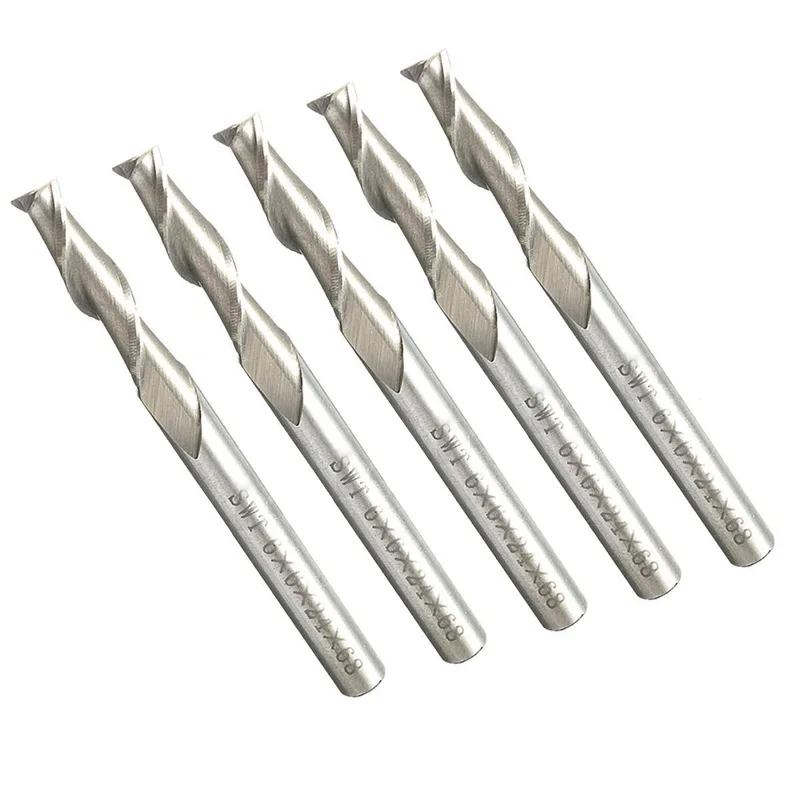 5 Pcs 6mm 2-Flute Spiral Bit HSS Aluminium CNC Cutter Extra Long End Mill Double
5 Pcs 6mm 2-Flute Spiral Bit HSS Aluminium CNC Cutter Extra Long End Mill Double