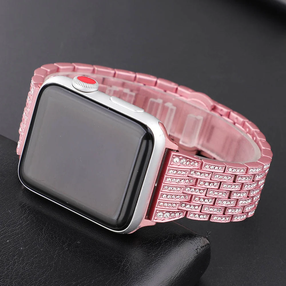 Women Diamond Luxury Bracelet for Apple Watch Band Series 7 6 SE 5 4 3 Steel Strap for Iwatch 41mm 45mm 40mm 44mm 38mm 42mm Belt
Women Diamond Luxury Bracelet for Apple Watch Band Series 7 6 SE 5 4 3 Steel Strap for Iwatch 41mm 45mm 40mm 44mm 38mm 42mm Belt