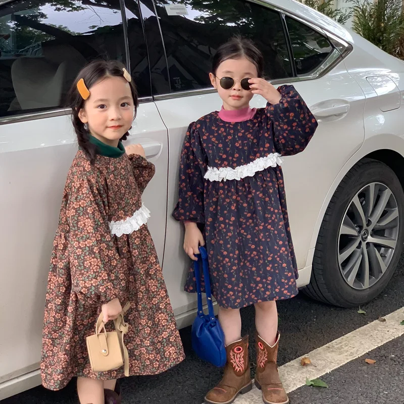 Autumn New Children Clothes Girls Korean Long Sleeve Floral and White Lace Dress
Autumn New Children Clothes Girls Korean Long Sleeve Floral and White Lace Dress