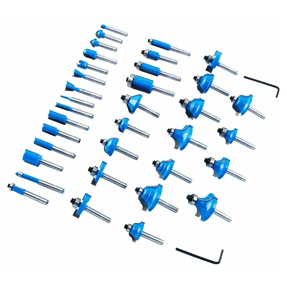 35Pcs Tungsten Carbide Tip Router Bits Set 1/4inch Shank Woodworking Cutter Bit Kit Hand Tools QP2
35Pcs Tungsten Carbide Tip Router Bits Set 1/4inch Shank Woodworking Cutter Bit Kit Hand Tools QP2