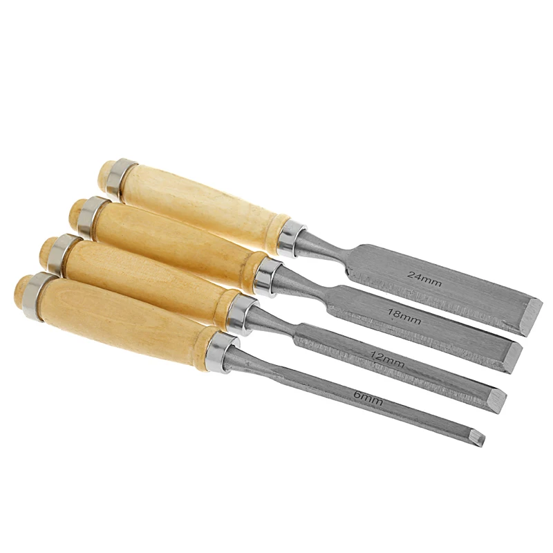 4Pcs/Set Wood Sculpture Flat Chisel DIY Woodworking Hand Tool 
4Pcs/Set Wood Sculpture Flat Chisel DIY Woodworking Hand Tool