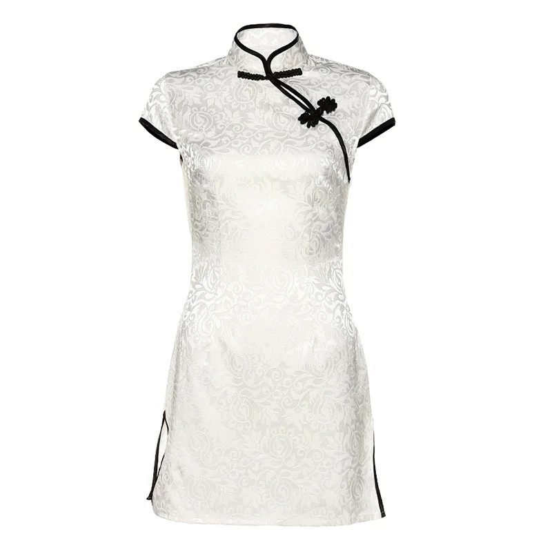 kywommnz Summer 2021 Women Retro Buckle Slim Improved Cheongsam MINI Dress High Neck Short Sleeve Waist Sexy Skirt E1440
kywommnz Summer 2021 Women Retro Buckle Slim Improved Cheongsam MINI Dress High Neck Short Sleeve Waist Sexy Skirt E1440