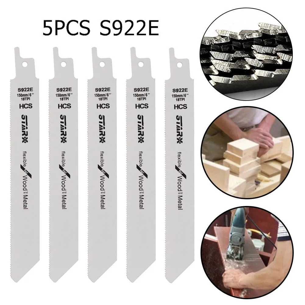 5pcs Reciprocating Saw Blades S922E 150mm 108TPI Metal Wood Cutting Reciprocating Saw Wood Assorted Blades Woodworking
5pcs Reciprocating Saw Blades S922E 150mm 108TPI Metal Wood Cutting Reciprocating Saw Wood Assorted Blades Woodworking