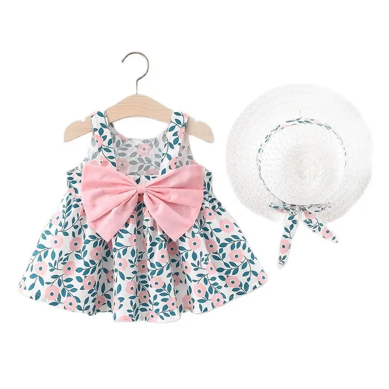 Girls Dress Summer New Small Fresh Print Square Neck Suspender Skirt Send Beach Hats Sweet Princess Dress Girls' Clothing
Girls Dress Summer New Small Fresh Print Square Neck Suspender Skirt Send Beach Hats Sweet Princess Dress Girls' Clothing