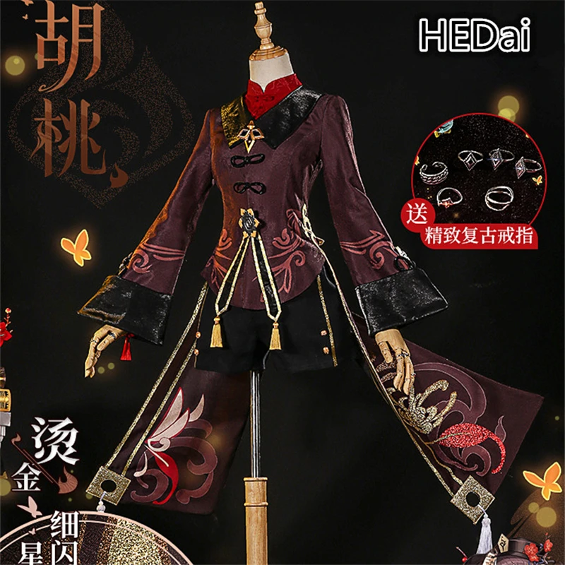 Genshin Impact Hu Tao Cosplay Costume Woman Sexy Dress Christmas Game Clothes Coat+Top+Shorts+Accessories
Genshin Impact Hu Tao Cosplay Costume Woman Sexy Dress Christmas Game Clothes Coat+Top+Shorts+Accessories