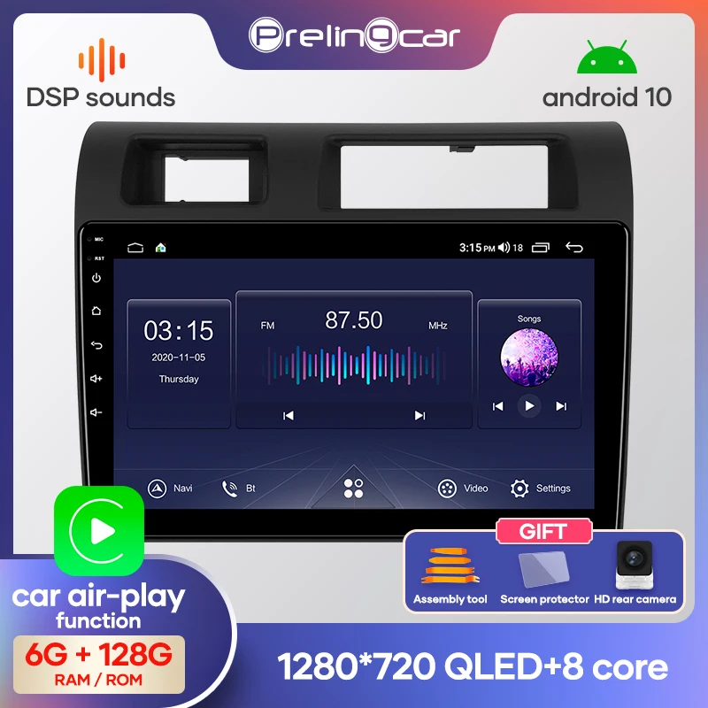 Автомобильная Мультимедийная система Prelingcar на Android 10 0 с DVD GPS Навигатором