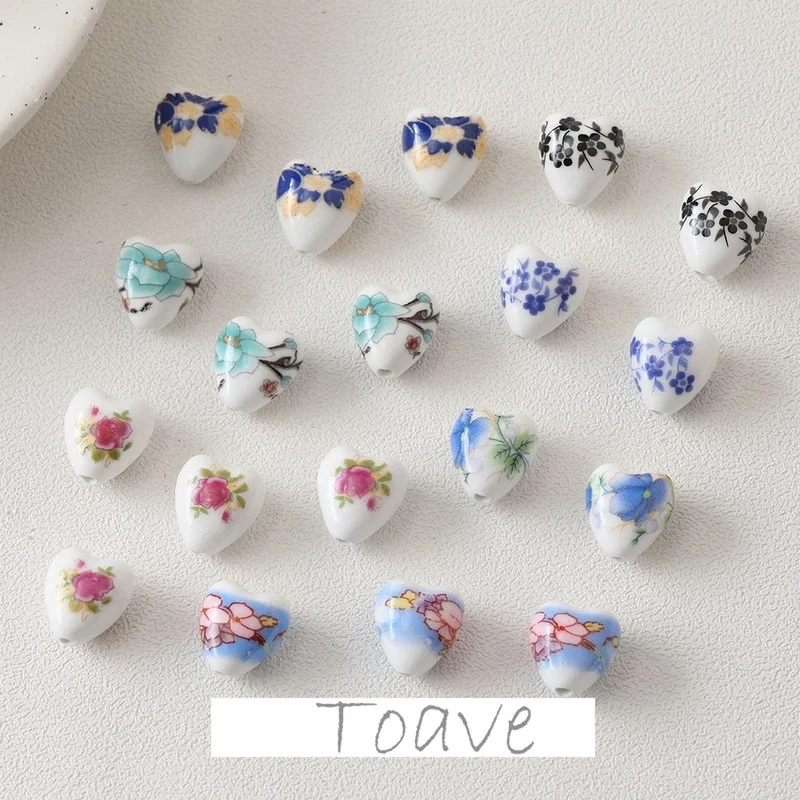 Small fresh peach heart beads printed small floral flowers straight holes diy beaded hand-made material accessories
Small fresh peach heart beads printed small floral flowers straight holes diy beaded hand-made material accessories