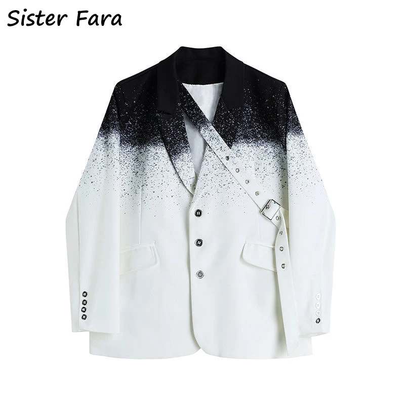 Женский блейзер с разбрызгивающимися брызгами Sister Fara, повседневный свободный блейзер для офиса, весна-осень 2022
Женский блейзер с разбрызгивающимися брызгами Sister Fara, повседневный свободный блейзер для офиса, весна-осень 2022