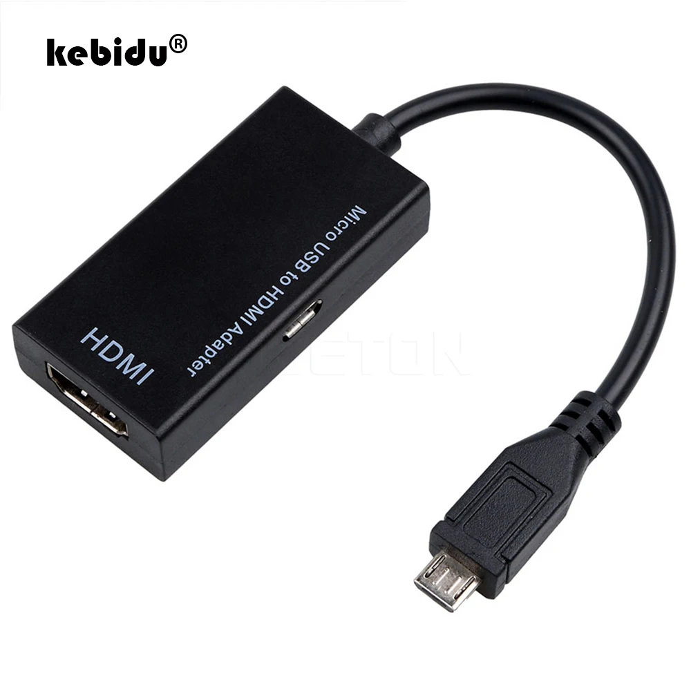 Адаптер kebidu с Micro USB на HDMI совместимый штекер-гнездо высокоскоростной HDTV адаптер