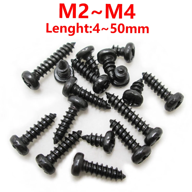 M2 M2.3 M2.6 M3 M4 Phillips Recessed Pan Head Self Tapping Black Screw Metric Thread Steel Cross Round Head Bolt 20-50pcs
M2 M2.3 M2.6 M3 M4 Phillips Recessed Pan Head Self Tapping Black Screw Metric Thread Steel Cross Round Head Bolt 20-50pcs