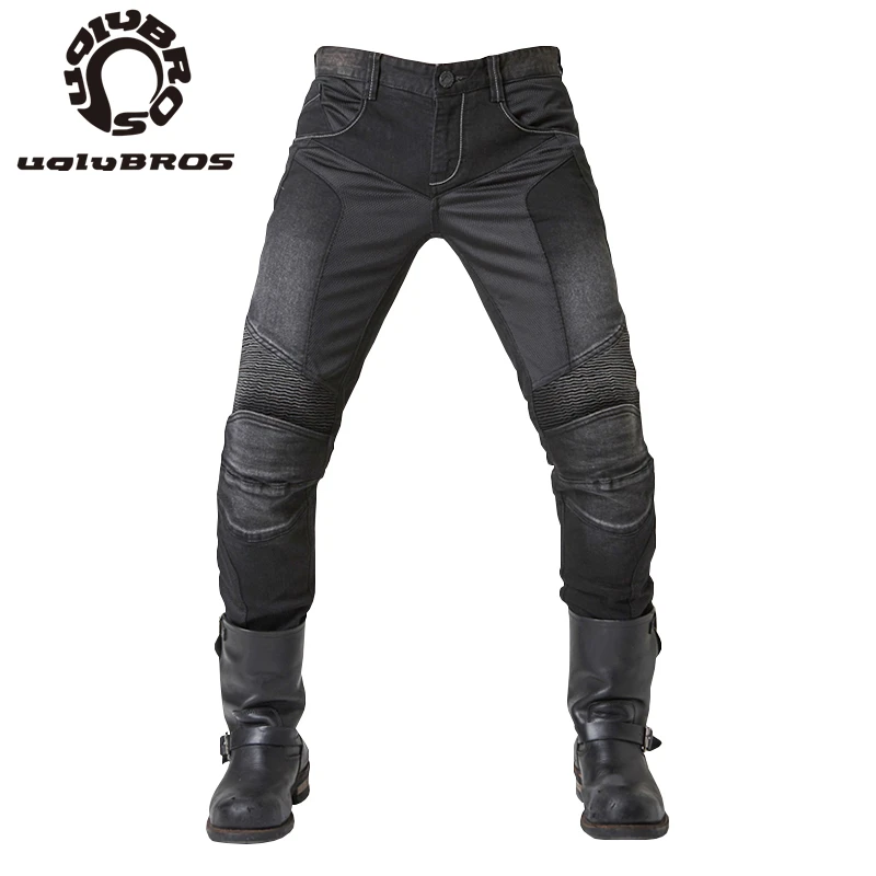

Летние мотоциклетные джинсы Uglybros, защитное снаряжение для езды, туристические мотоциклетные брюки, панталоны, защитные мотокроссовые мото...