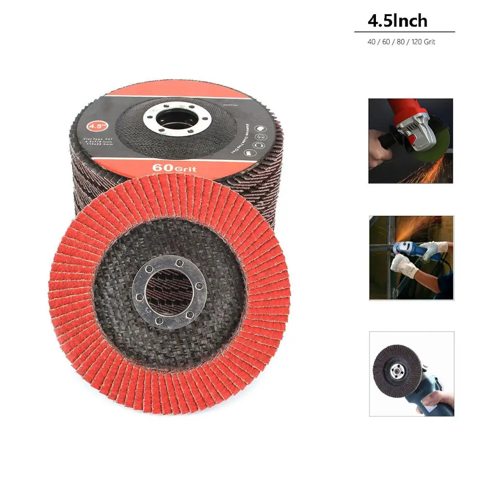 2/5/10Pcs 60 Grit 115mm Flap Discs Grinding Sanding Wheels For Angle Grinder polishing of Metal Wood and Plastic Abrasive Tool
2/5/10Pcs 60 Grit 115mm Flap Discs Grinding Sanding Wheels For Angle Grinder polishing of Metal Wood and Plastic Abrasive Tool