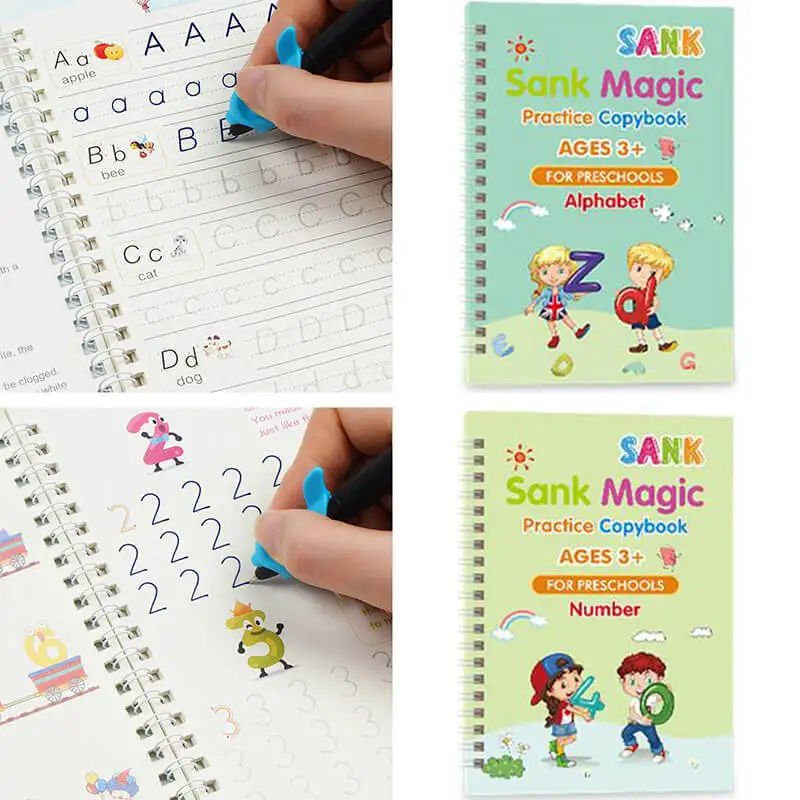 2 Books/set 3D Magic Practice Book Free Wiping Children's Toy Writing Sticker English Copybook For Calligraphy Montessori Toys
2 Books/set 3D Magic Practice Book Free Wiping Children's Toy Writing Sticker English Copybook For Calligraphy Montessori Toys