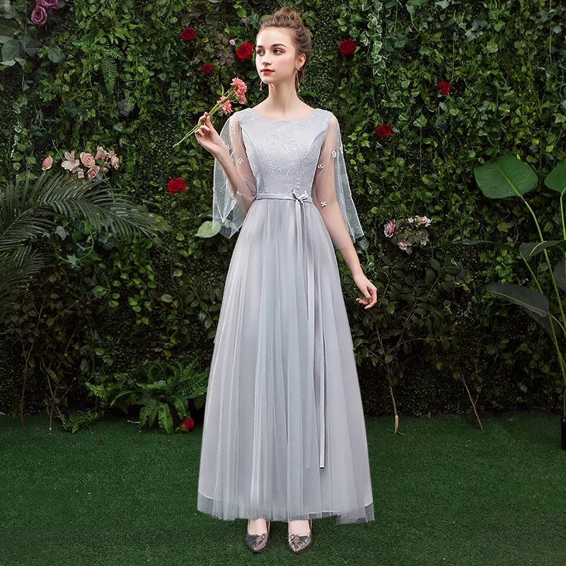 Silver Grey Lace Short Bridesmaid Dresses Long Sexy Backless V-neck Lace Up Elegant Dress Women For Wedding Party Guest Dresses
Silver Grey Lace Short Bridesmaid Dresses Long Sexy Backless V-neck Lace Up Elegant Dress Women For Wedding Party Guest Dresses