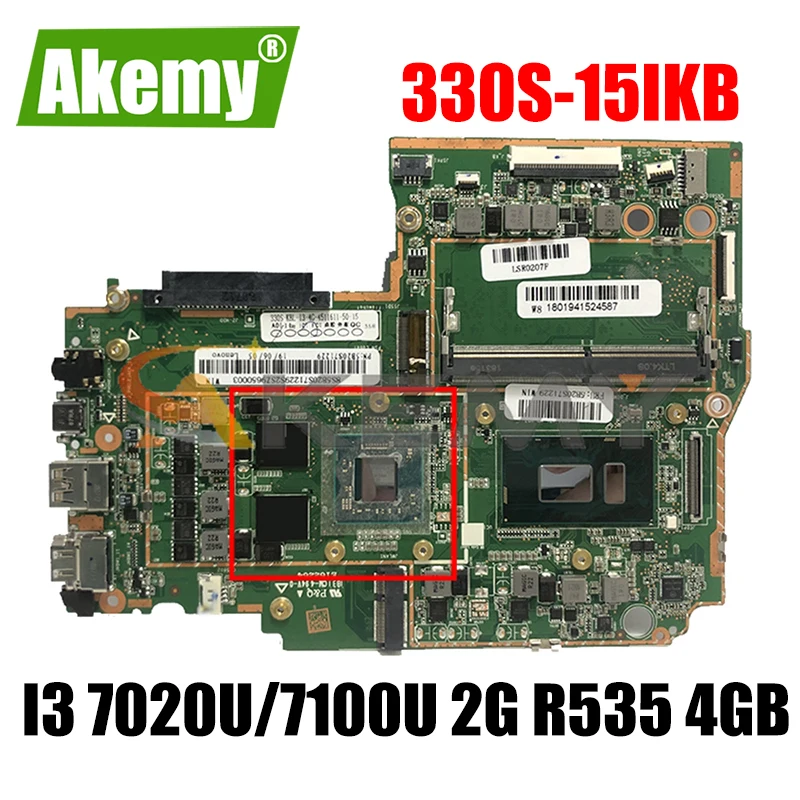 Материнская плата для ноутбука Lenovo 330S-15IKB с процессором i3 7020U /7100U GPU 2G R535 4 Гб ОЗУ протестирована материнская плата FRU 5B20R07208
Материнская плата для ноутбука Lenovo 330S-15IKB с процессором i3 7020U /7100U GPU 2G R535 4 Гб ОЗУ протестирована материнская плата FRU 5B20R07208
