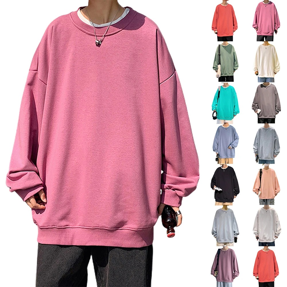 Spring Mens Shirts Crew Neck Long Sleeve Loose Solid T-shirts White Cotton Plain Sweatshirt Autumn Loose Baggy Tops Plus Size
Spring Mens Shirts Crew Neck Long Sleeve Loose Solid T-shirts White Cotton Plain Sweatshirt Autumn Loose Baggy Tops Plus Size