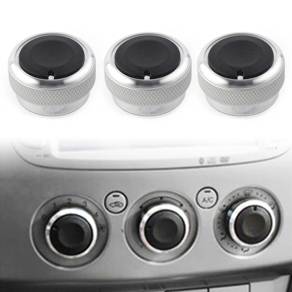 

3Pcs/Set Silver Car Air Conditioner Switch Knob Button Cover For Ford Focus MK2 MK3 04-08 / Mondeo 07-14 / C-Max S-max 06-15