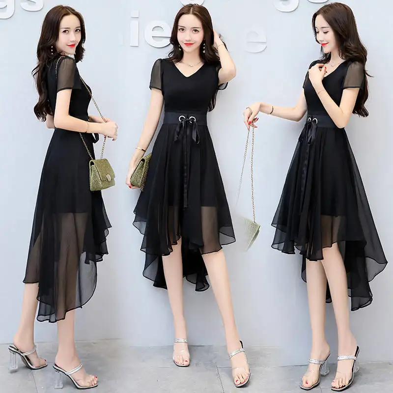 6 Colors Tea-Length A-Line Chiffon Patchwork Candy Women Black Red Green Pink Purple Cocktail Dresses
6 Colors Tea-Length A-Line Chiffon Patchwork Candy Women Black Red Green Pink Purple Cocktail Dresses