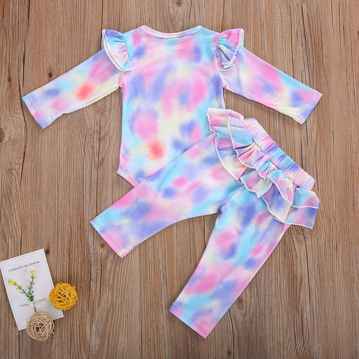 2020 Baby Girl Tie Dye Clothes 2PCS Set Long Sleeve Ruffle Bodysuit Romper Pants Cotton Soft 0-24M Newborn Autumn Costume
2020 Baby Girl Tie Dye Clothes 2PCS Set Long Sleeve Ruffle Bodysuit Romper Pants Cotton Soft 0-24M Newborn Autumn Costume