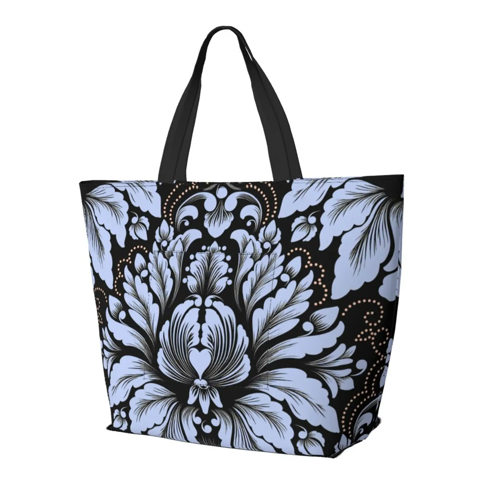 

Undertake Custom Large Capacity Folding Travel Bag Shoulder Messenger Bag Baroque Retro European Floral Pattern Sac Main Femme