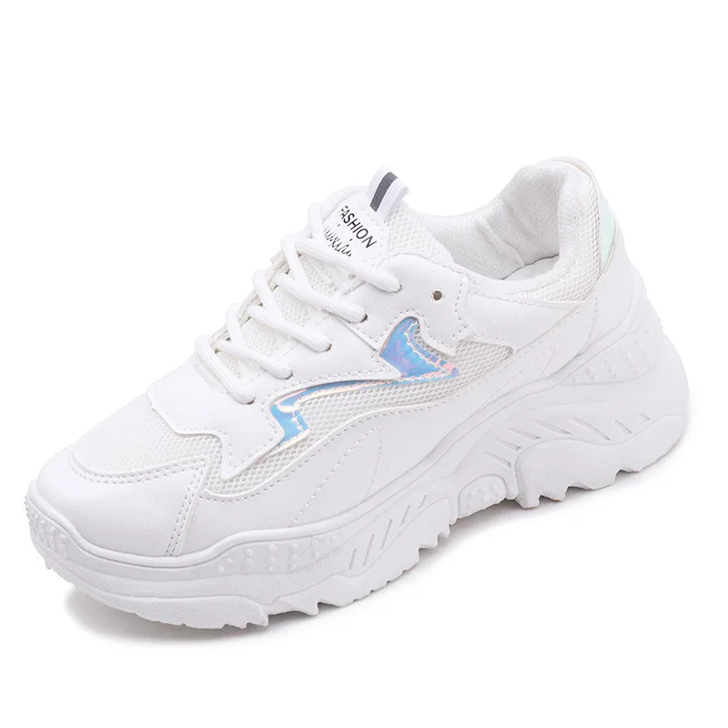 Кроссовки женские сетчатые, дышащие, на платформе, модная брендовая обувь в ретро стиле, белые, осень 2021 
Кроссовки женские сетчатые, дышащие, на платформе, модная брендовая обувь в ретро стиле, белые, осень 2021