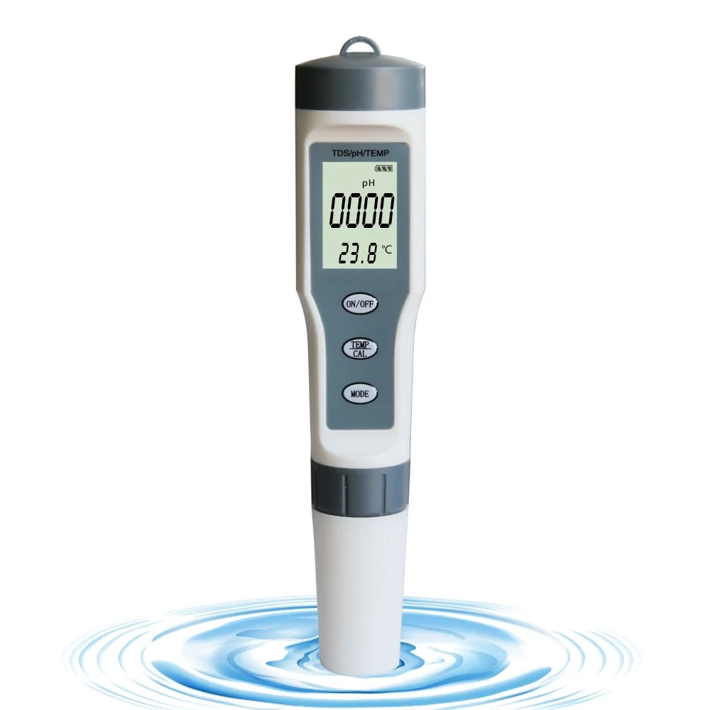 Water Quality Tester 3 in 1 ph tds temp test pen meter digital swimming pool laboratory aquarium ph water ph sensor meter
Water Quality Tester 3 in 1 ph tds temp test pen meter digital swimming pool laboratory aquarium ph water ph sensor meter