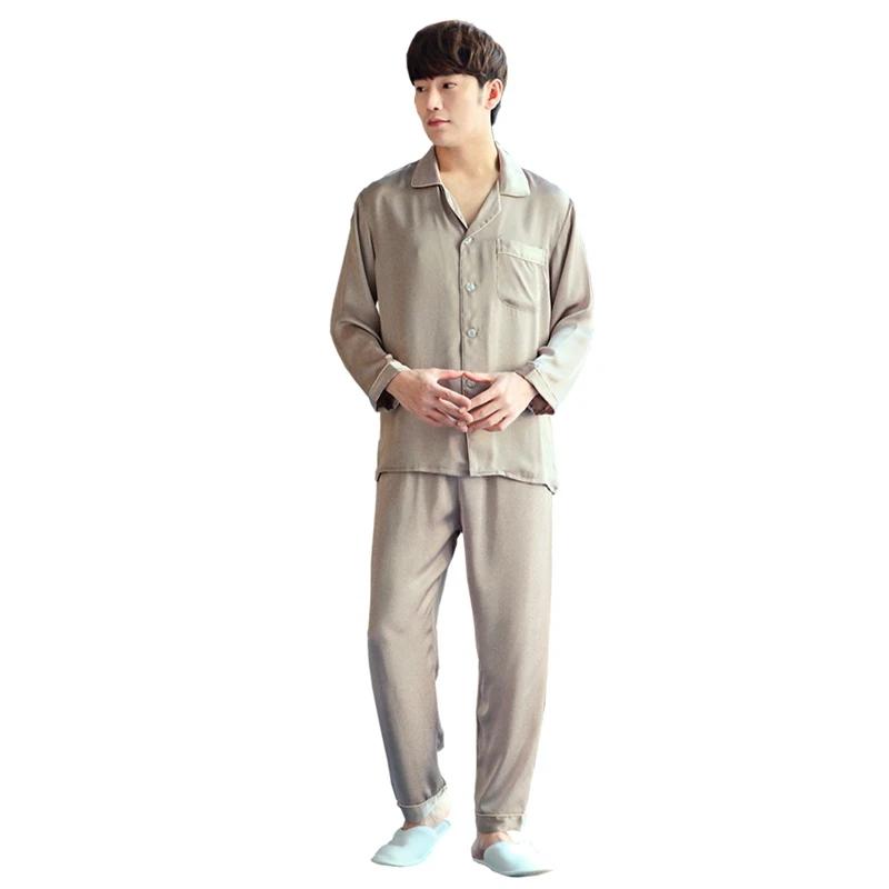 Couple Pajamas Autumn Silk Sets Solid Color Long Sleeve Top + Trousers Women Men Home Wear Sleepwear
Couple Pajamas Autumn Silk Sets Solid Color Long Sleeve Top + Trousers Women Men Home Wear Sleepwear