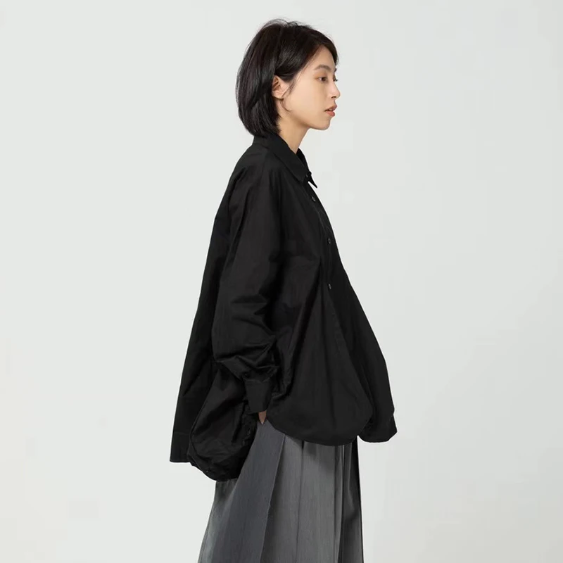 CHICEVER Solid Blouses For Women Lapel Long Sleeve Ruched Asymmetrical Hem Designer Straight Shirts Female 2021 Spring Clothing
CHICEVER Solid Blouses For Women Lapel Long Sleeve Ruched Asymmetrical Hem Designer Straight Shirts Female 2021 Spring Clothing