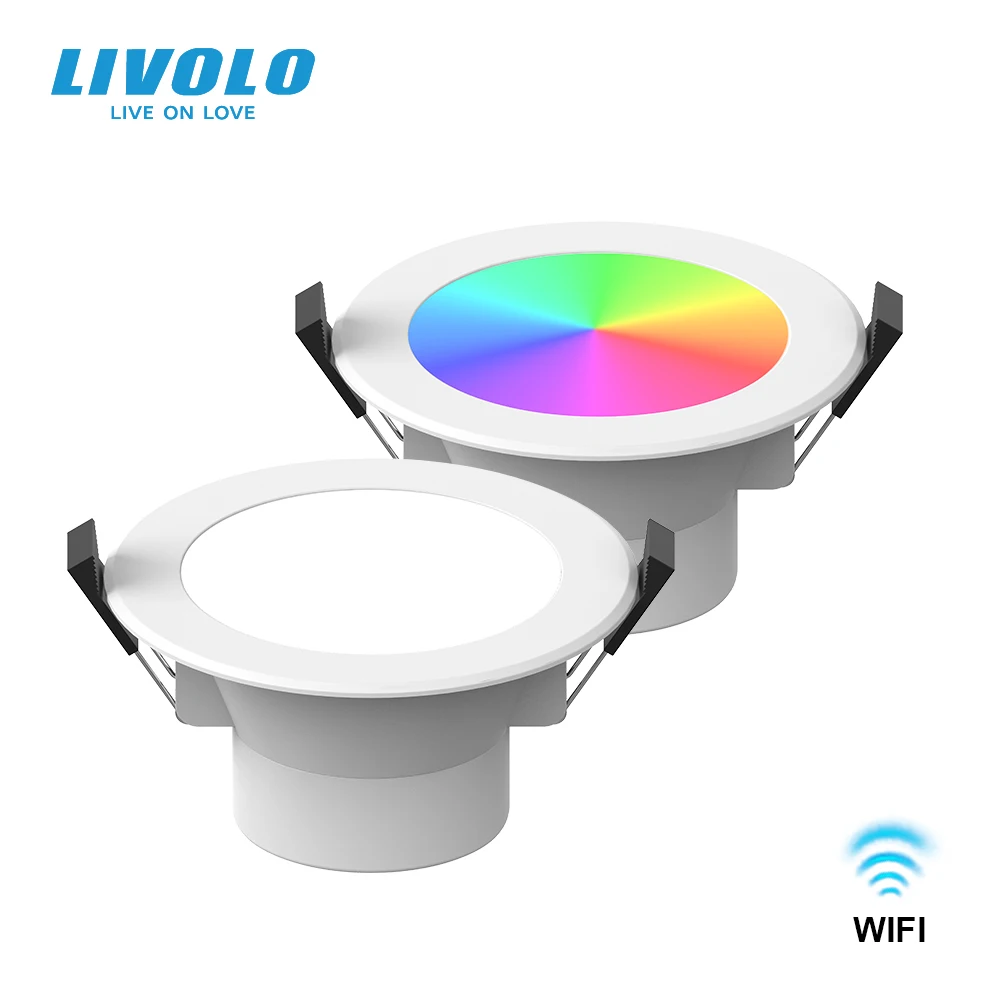 Фото Умный светодиодный потолочный светильник LIVOLO Wi-Fi RGB + CCT управление Google Home/Alexa