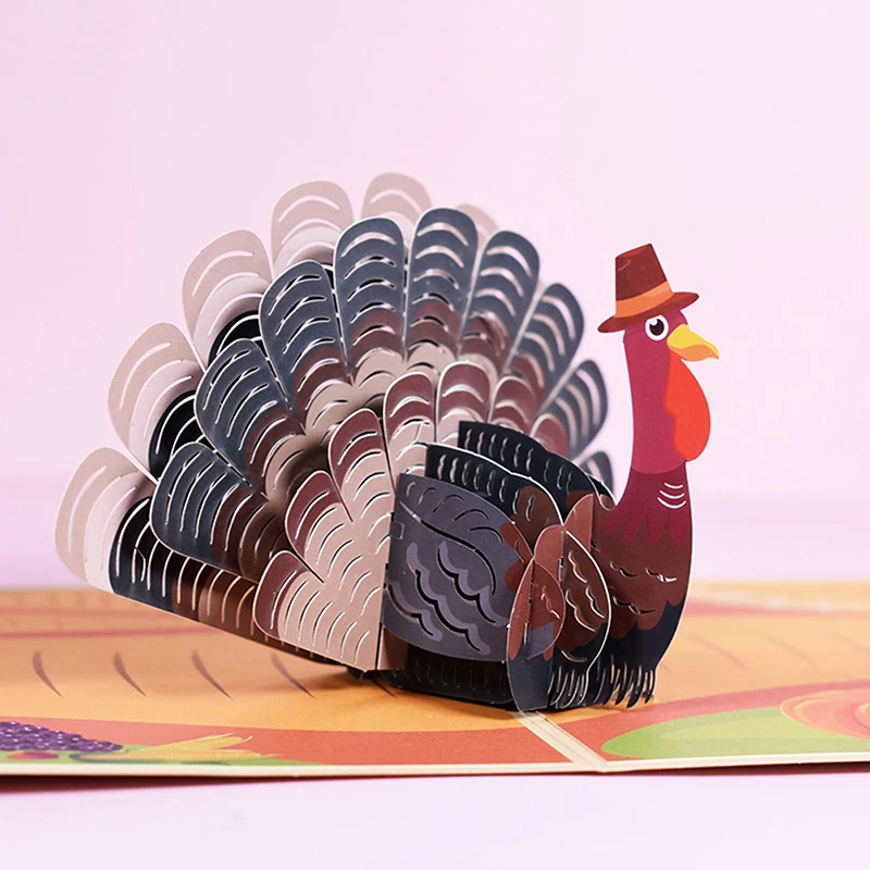 3D Thanksgiving Day Turkey Card 3D Fall Give Thanks Greeting Cards Birthday Gift
3D Thanksgiving Day Turkey Card 3D Fall Give Thanks Greeting Cards Birthday Gift