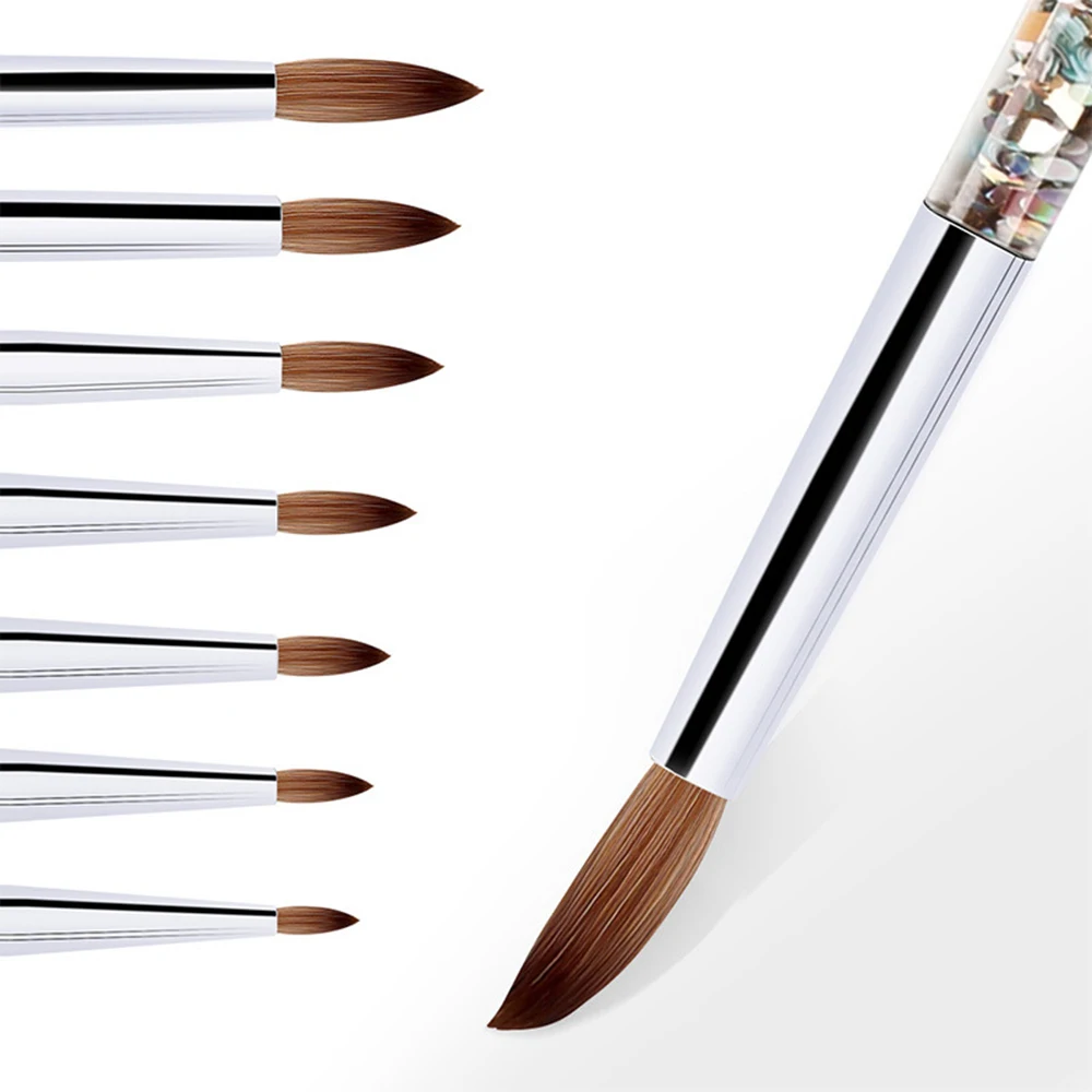 New 7 Sizes Nail Art Brush For Acrylic Powder Nylon Manicure Acrylic Nails Round Nail Art Brush With Liquid Glitter Handle
New 7 Sizes Nail Art Brush For Acrylic Powder Nylon Manicure Acrylic Nails Round Nail Art Brush With Liquid Glitter Handle