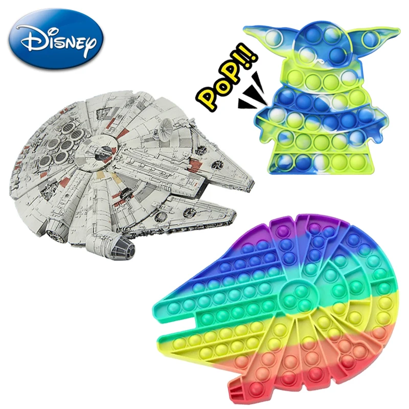 Disney Star Millennium Falcon Pop Anti Stress Fidget Toys Wars Baby Yoda Figure Push Up Bubbles for Children Sensory Toy Gifts
Disney Star Millennium Falcon Pop Anti Stress Fidget Toys Wars Baby Yoda Figure Push Up Bubbles for Children Sensory Toy Gifts