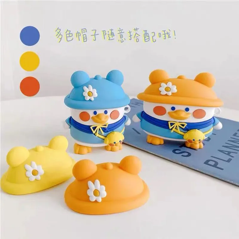 Cute duck suitable for AirPods1/2/3 protective cover Apple wireless bluetooth headset shell cartoon 
Cute duck suitable for AirPods1/2/3 protective cover Apple wireless bluetooth headset shell cartoon