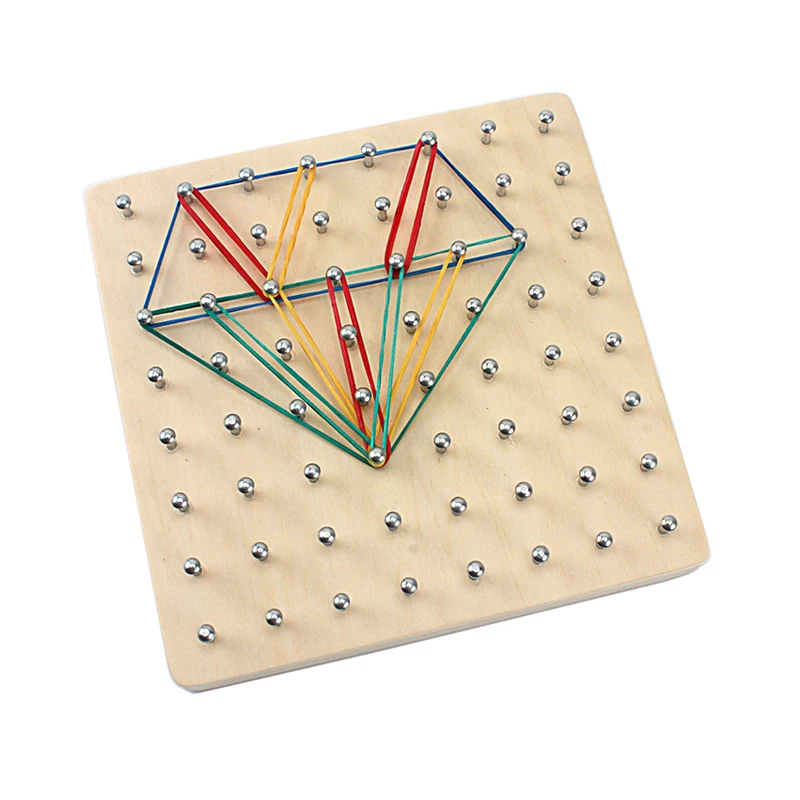 Wooden Geoboard With Rubber Bands Mathematical Manipulative Array Block Geo Board Graphical Jeux Educatif Enfant 2 3 4 5 Ans
Wooden Geoboard With Rubber Bands Mathematical Manipulative Array Block Geo Board Graphical Jeux Educatif Enfant 2 3 4 5 Ans