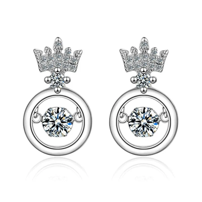 925 Sterling Silver Earrings Crown Moving Inlaid Zircon Ear Studs Temperament Fashion Earrings For Women Simple Ear Jewelry
925 Sterling Silver Earrings Crown Moving Inlaid Zircon Ear Studs Temperament Fashion Earrings For Women Simple Ear Jewelry
