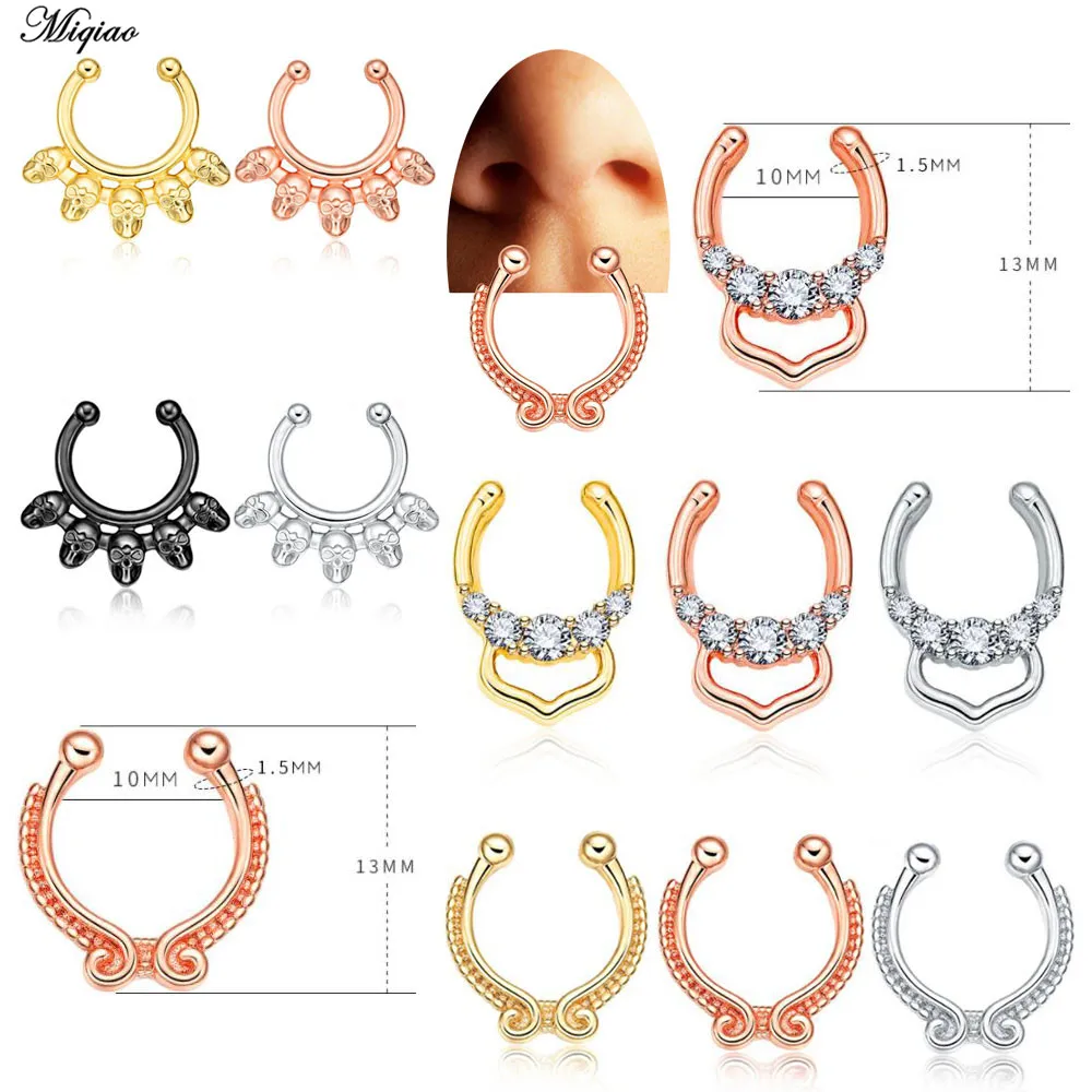 Miqiao 1pc Fashion Rose Gold Nose Ring Without Piercing Fake Nose Ring Nose Nail Piercing Jewelry Suitable for Men and Women
Miqiao 1pc Fashion Rose Gold Nose Ring Without Piercing Fake Nose Ring Nose Nail Piercing Jewelry Suitable for Men and Women