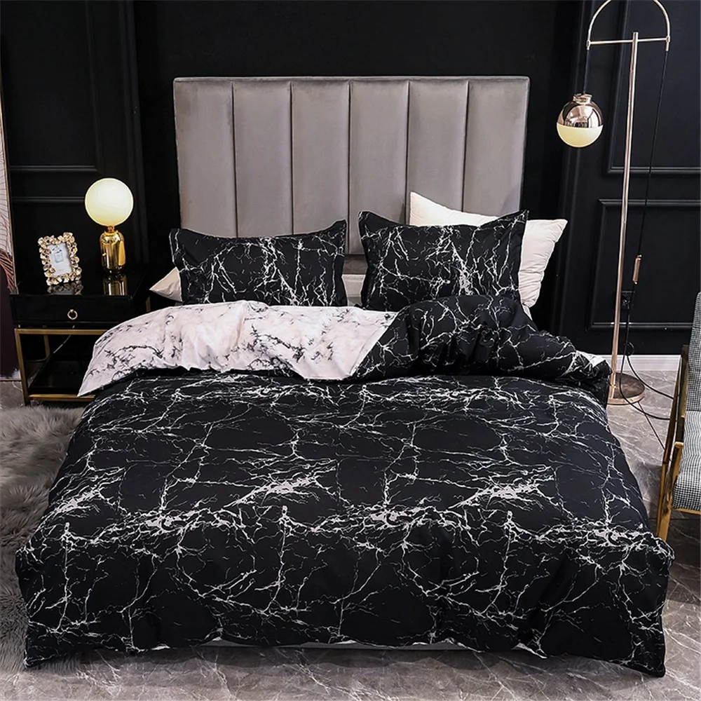 Luxury Bedding Set Super King Duvet Cover Sets Marble Single Queen Size Black Comforter Bedding Set
Luxury Bedding Set Super King Duvet Cover Sets Marble Single Queen Size Black Comforter Bedding Set