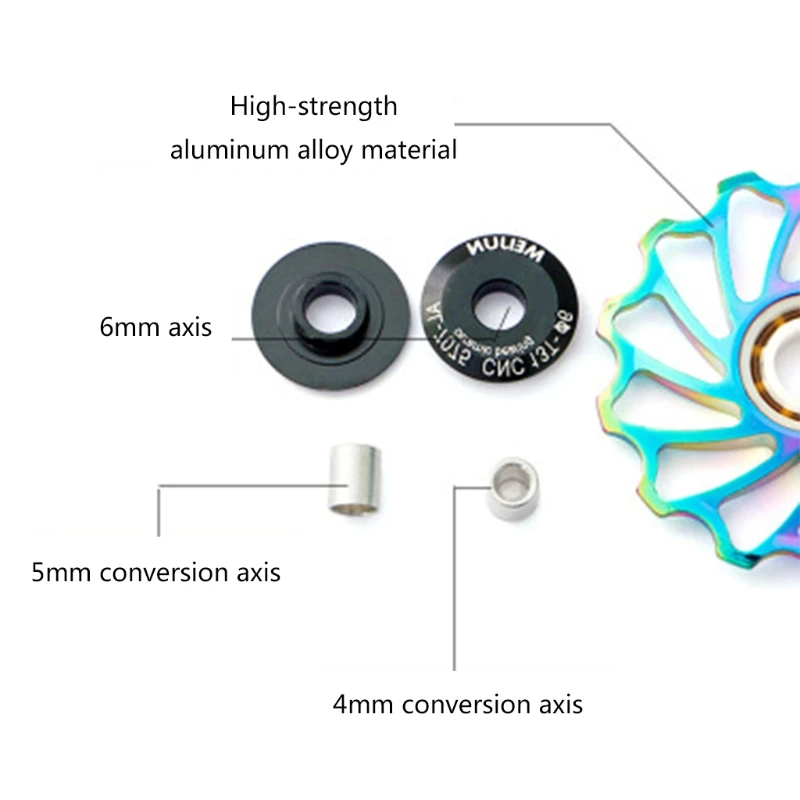 11T 13T Guide Bicycle Cycling Ceramics Bearing Jockey Wheel Ceramic Pulley Aluminum Alloy Bike Rear Derailleur M68D
11T 13T Guide Bicycle Cycling Ceramics Bearing Jockey Wheel Ceramic Pulley Aluminum Alloy Bike Rear Derailleur M68D